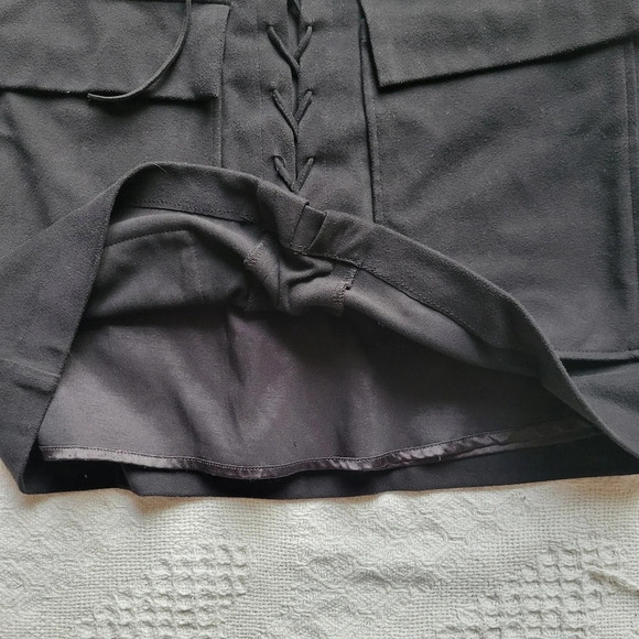 Brunette  The Label Faux Suede Stevie Skirt- Black - Picture 4 of 10